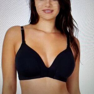 Lively black adjustable strap wire free nursing bra.  size 36 B